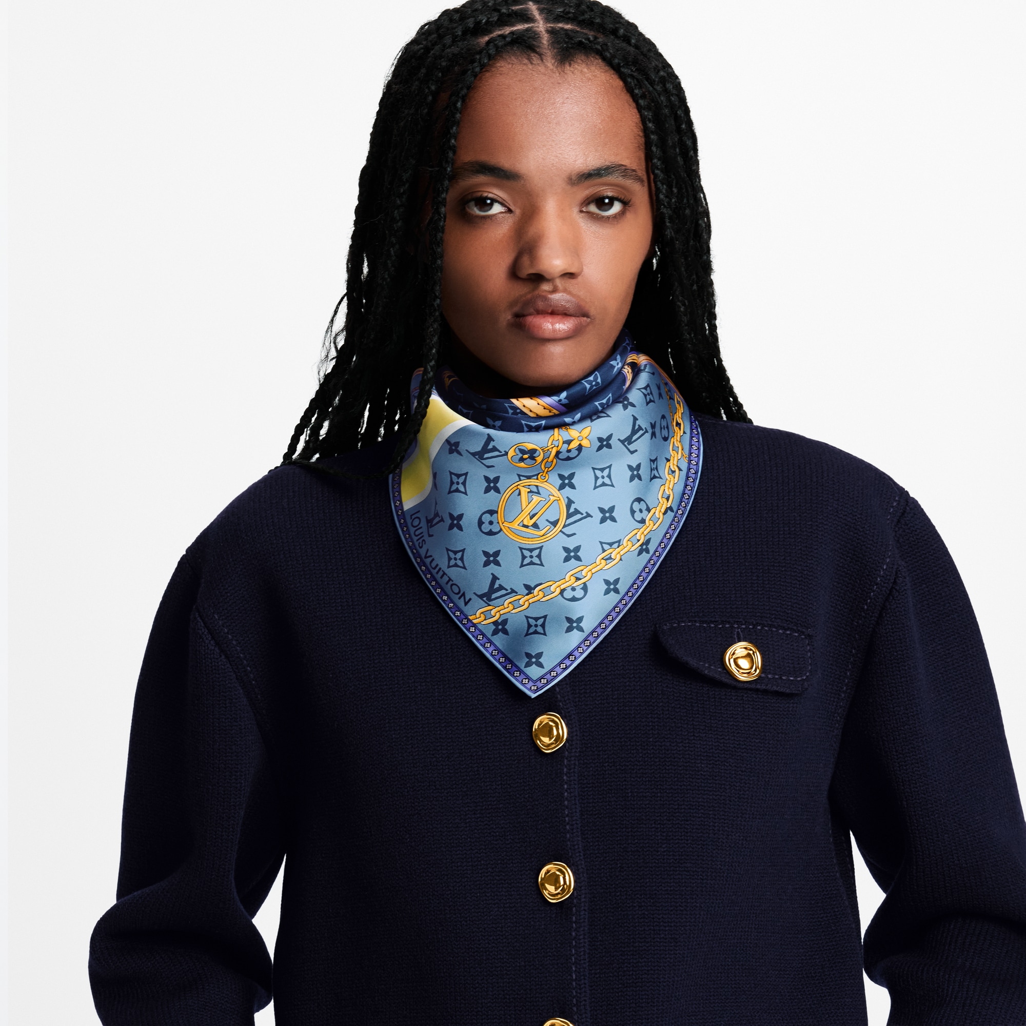 ウィメンズ シルクスカーフ&バンドー - ブルー｜ルイ・ヴィトン 公式サイト